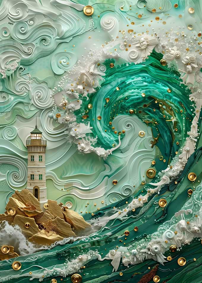 Kintsugi art Lighthouse