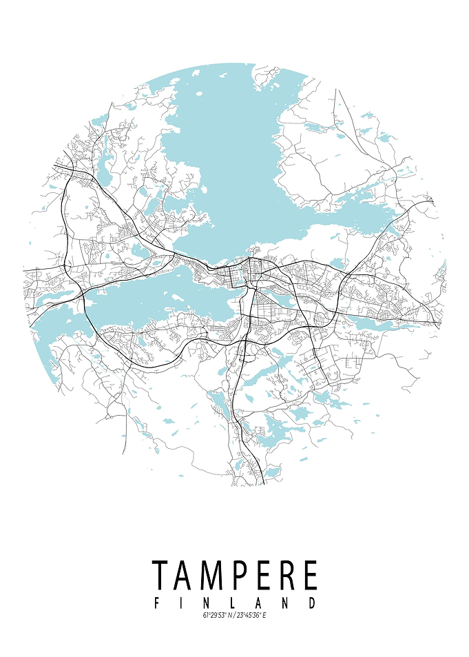 Tampere City Map Circle