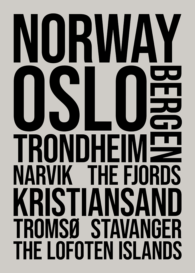 Norway Cities Travel Art