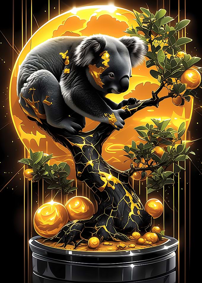 Koala Bonsai in Gold