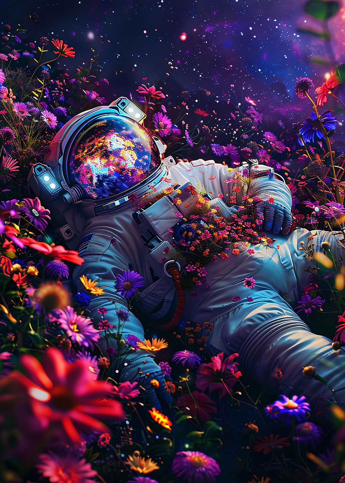 Floral Space Astronaut