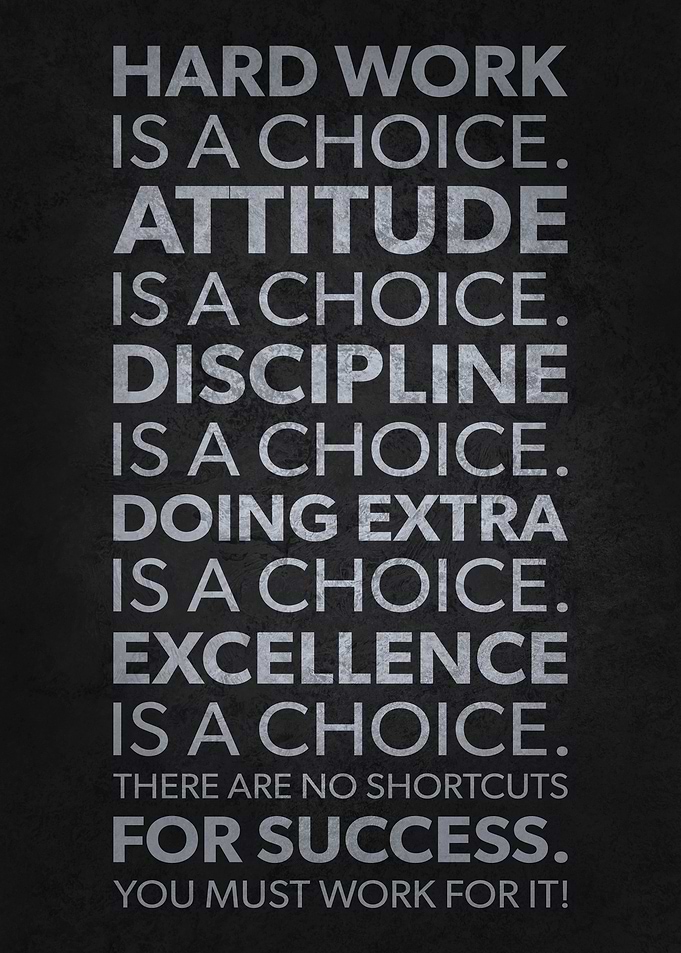 Hard Work Is A Choice