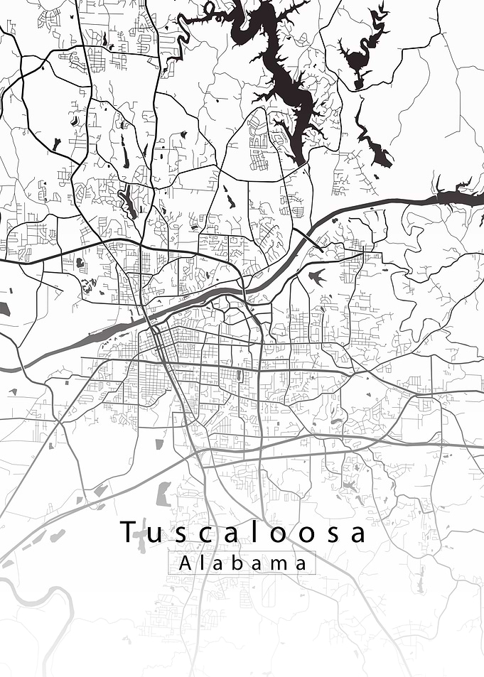 Tuscaloosa Alabama Map
