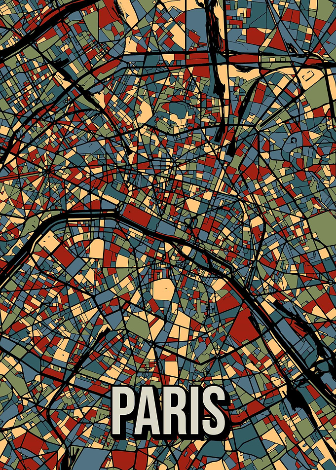 Paris Retro City Map