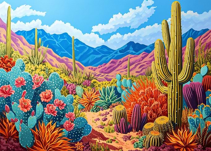 Desert flora and fauna