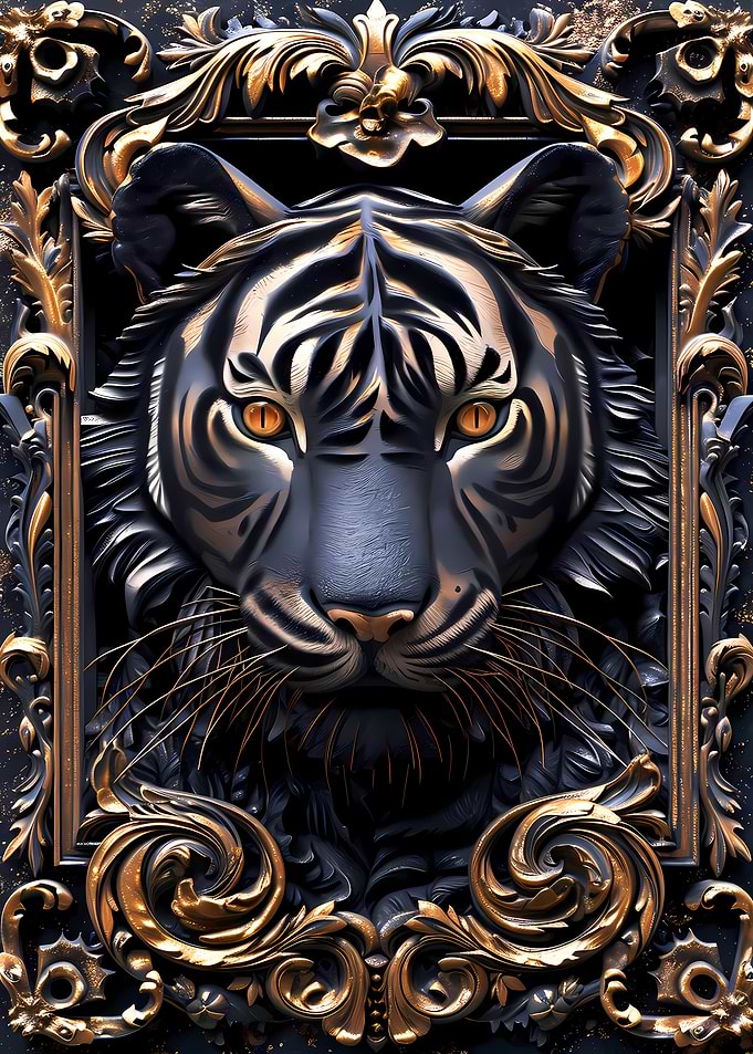 Golden Tiger Head