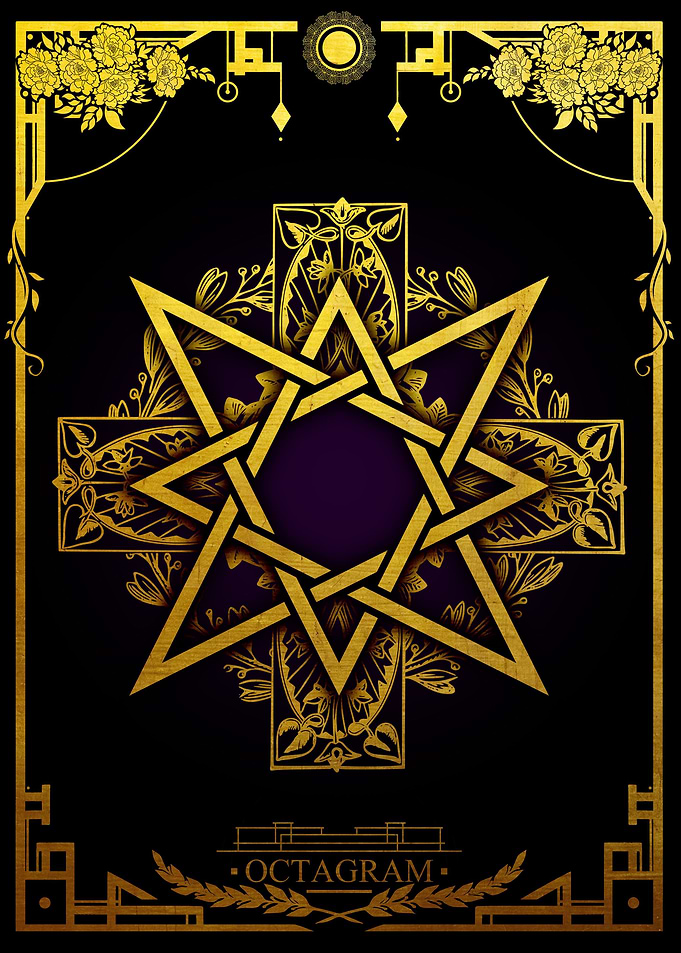 Octagram Golden Star