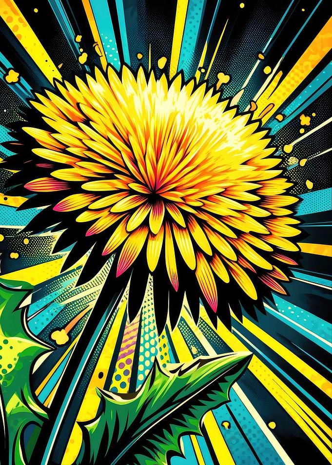 Vibrant Dahlia Bloom Art