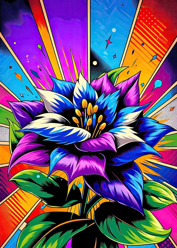 Vibrant Hibiscus Artwork