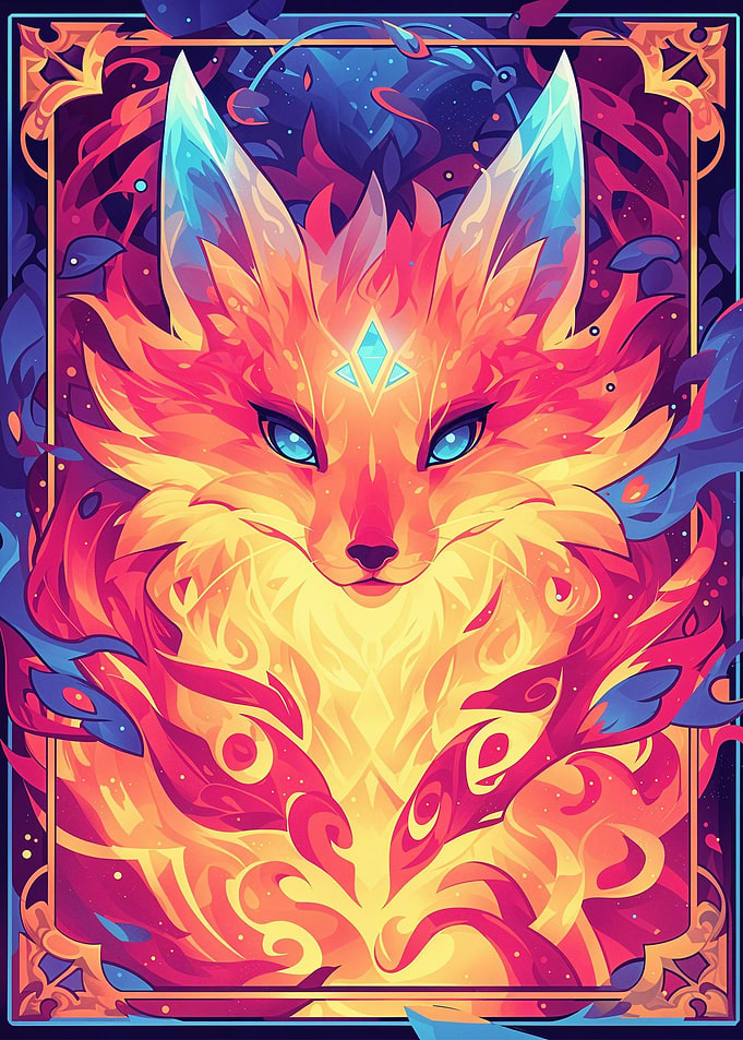 Kitsune Magic Card