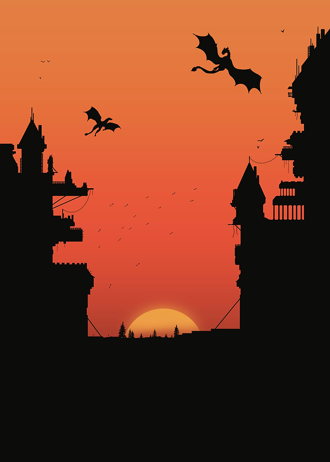 The dragons battle