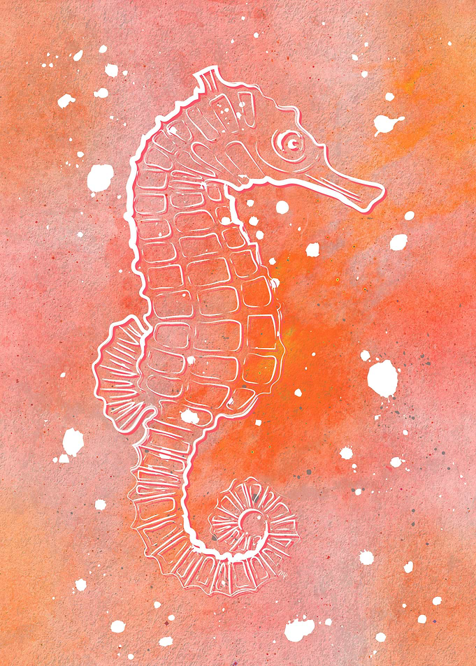 Orange Seahorse