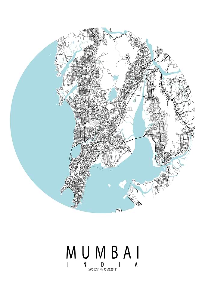 Mumbai City Map India Circ
