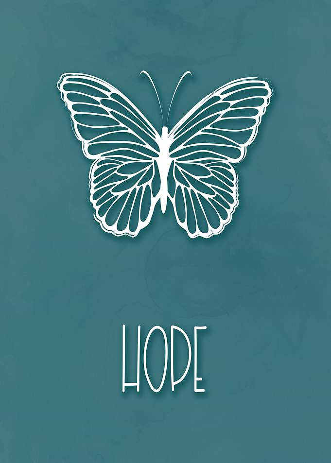 Hope Butterfly Quote Set