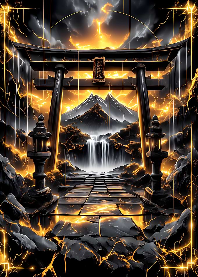 Golden Kintsugi Torii Gate
