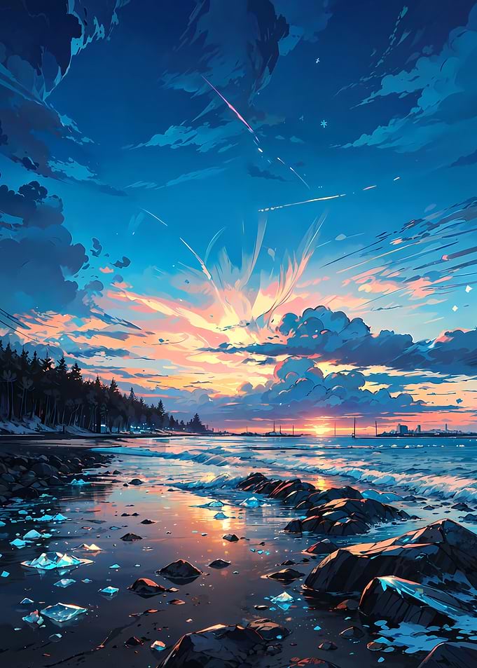 Sunset At Winter