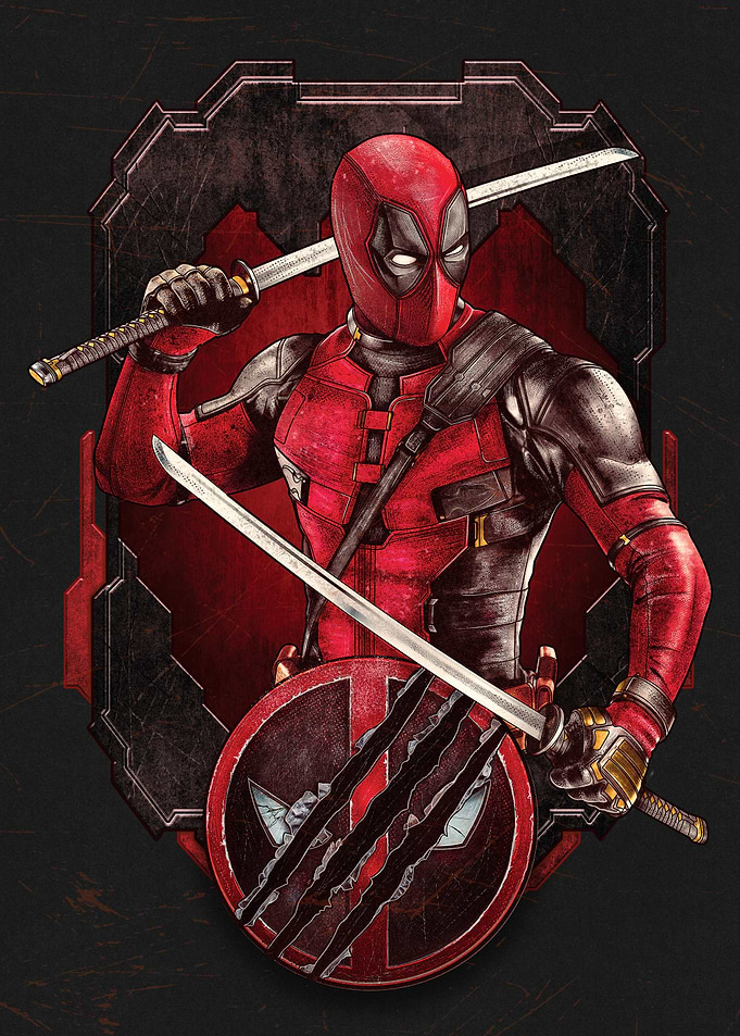 Deadpool Illustrated Logo