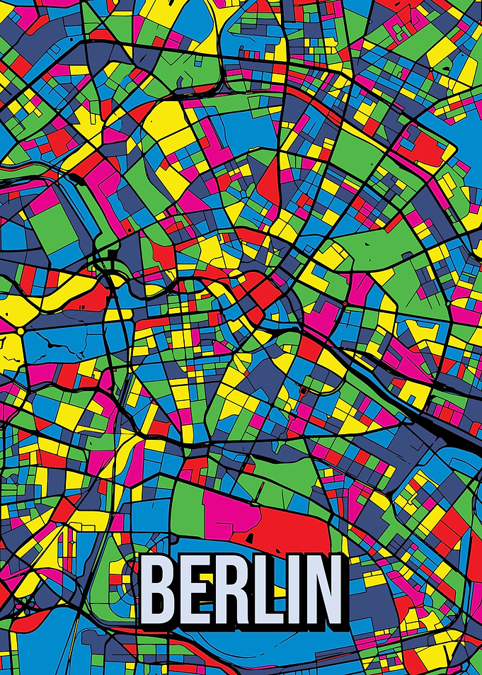 Berlin Pop Art City Map