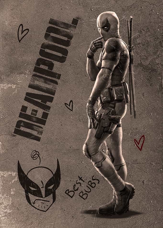Deadpool Bubs Scribble