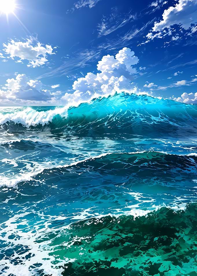 Summer Bliss Ocean Waves