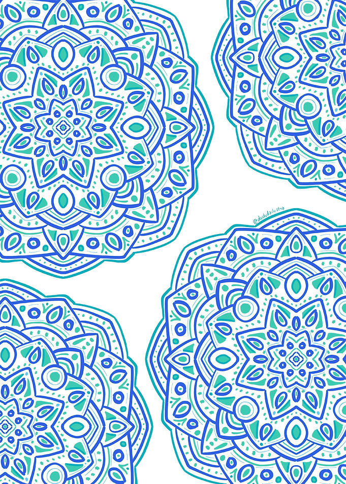 Blue mandalas