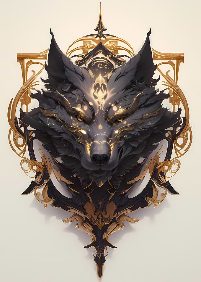 Lord Black Wolf Head