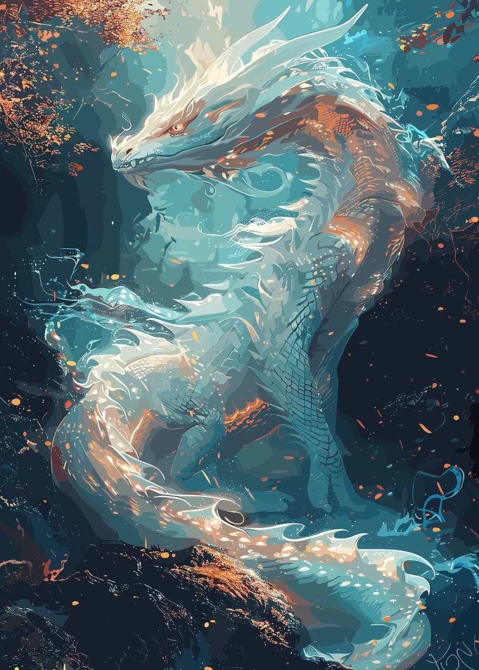 Magic Fantasy Dragon White