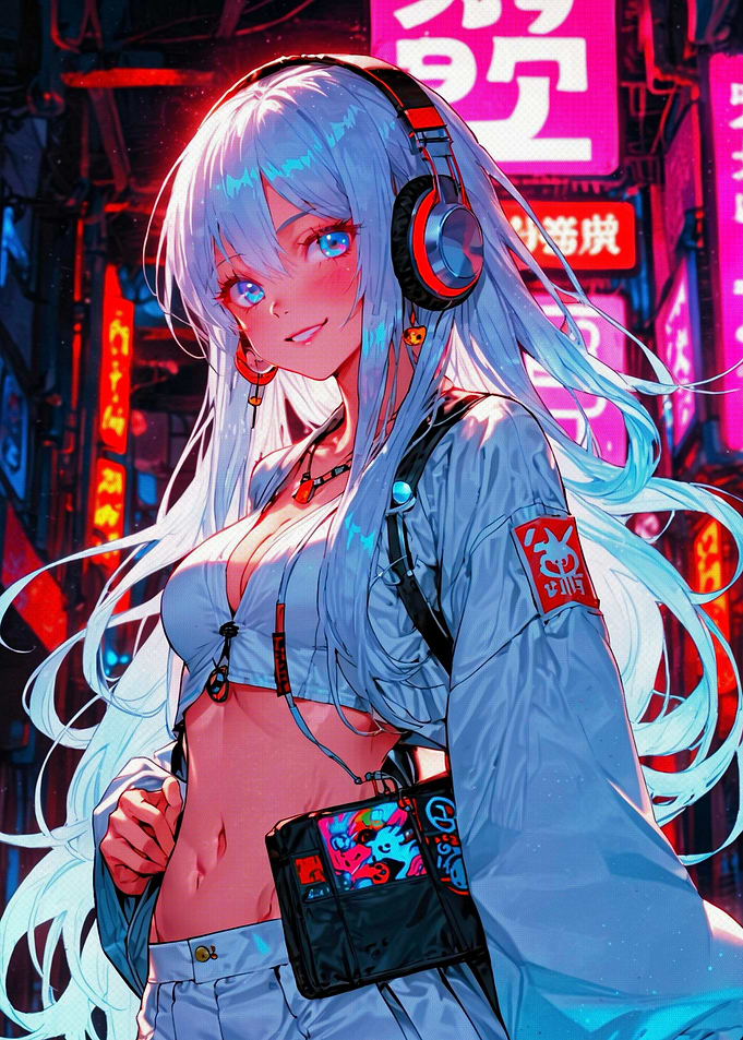 Music Neon Woman