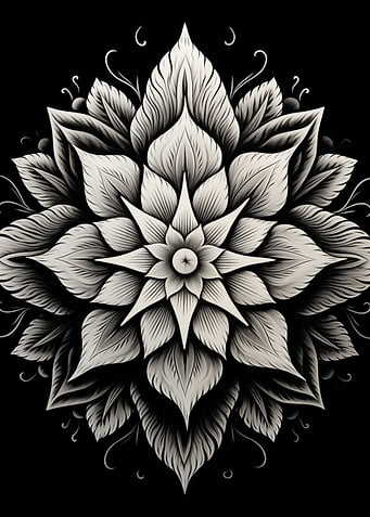 Mandala Black and White 2