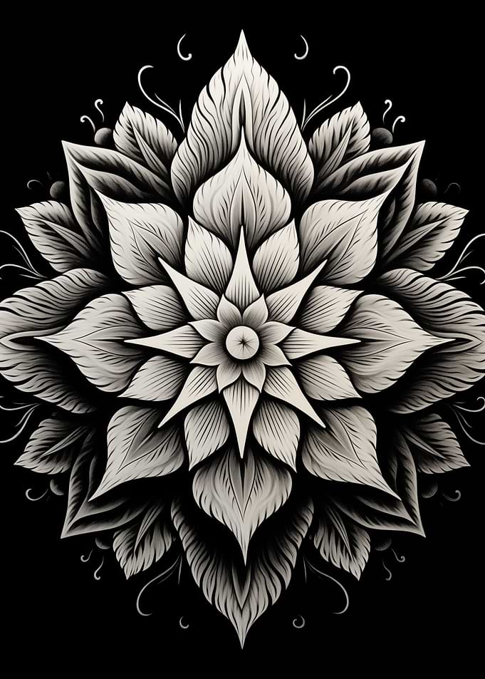 Mandala Black and White 2