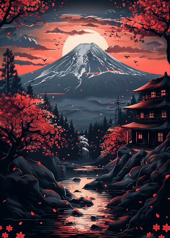 Vintage Asian Landscape