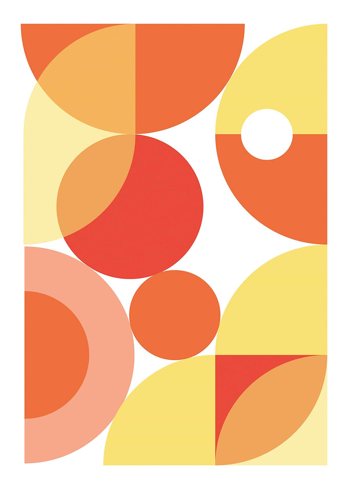 Retro Orange Geometrics
