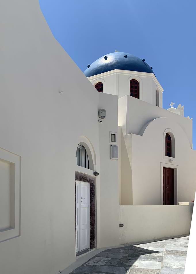 Santorini Street Door