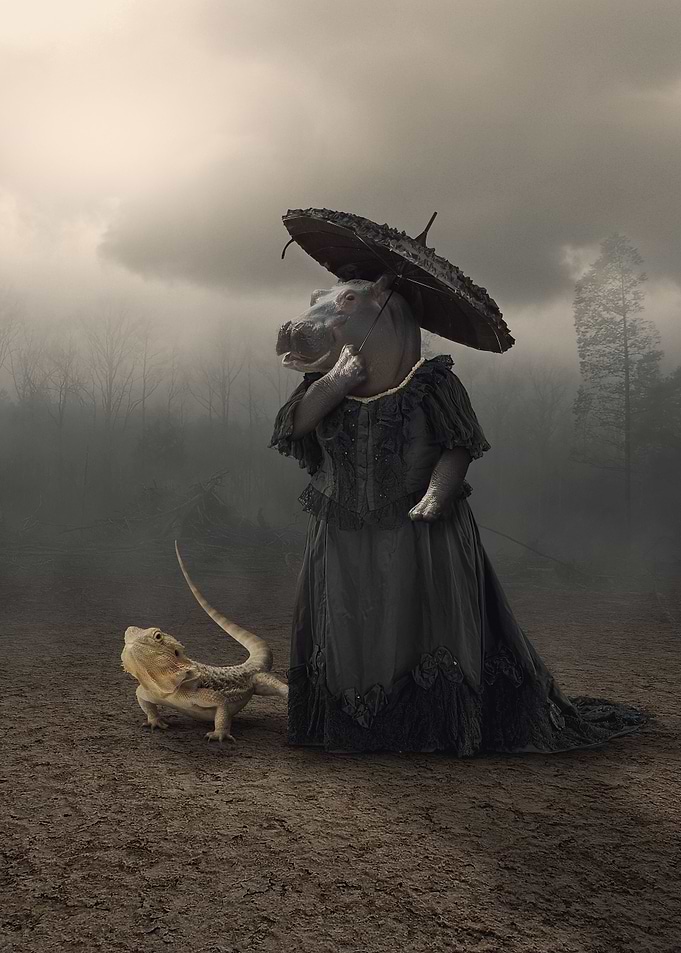 Hippo Lady and Lizard