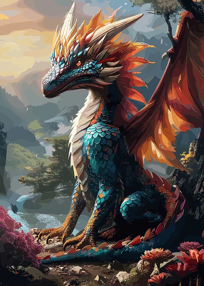 Abstract Fantasy Dragon
