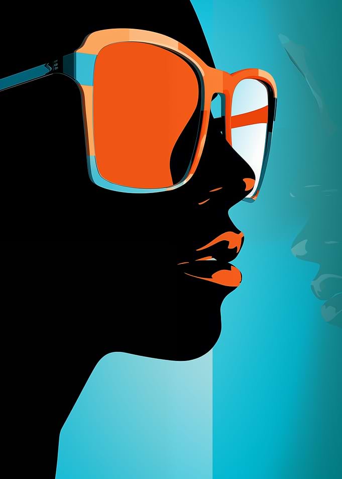 Female Portrait Glasses