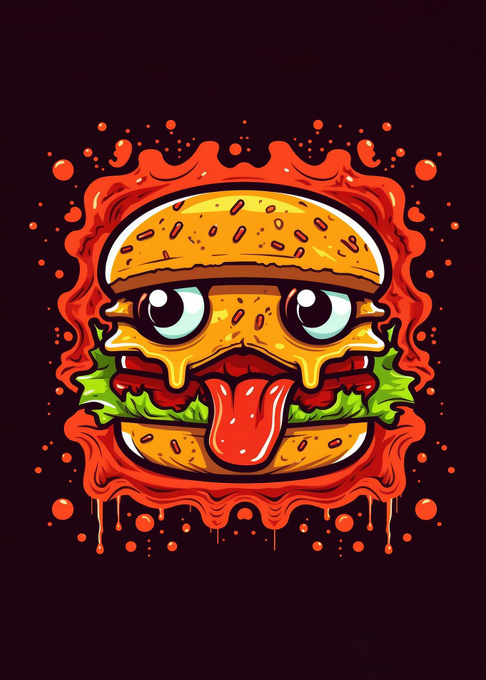 Cartoon burger