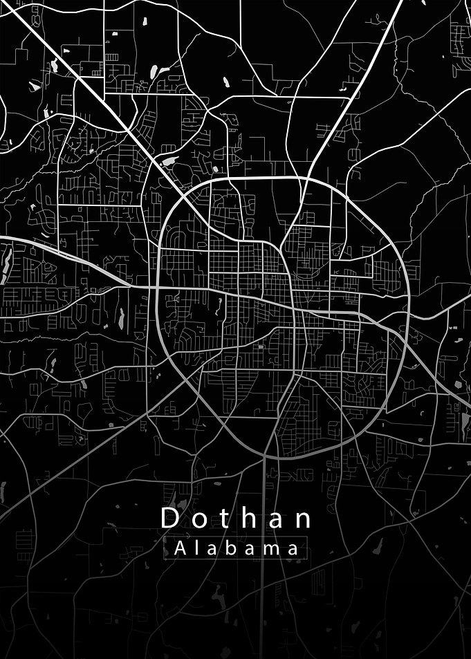 Dothan Alabama City Map