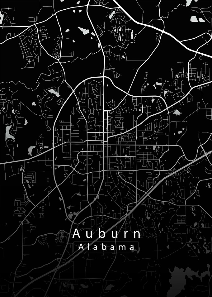 Auburn Alabama City Map