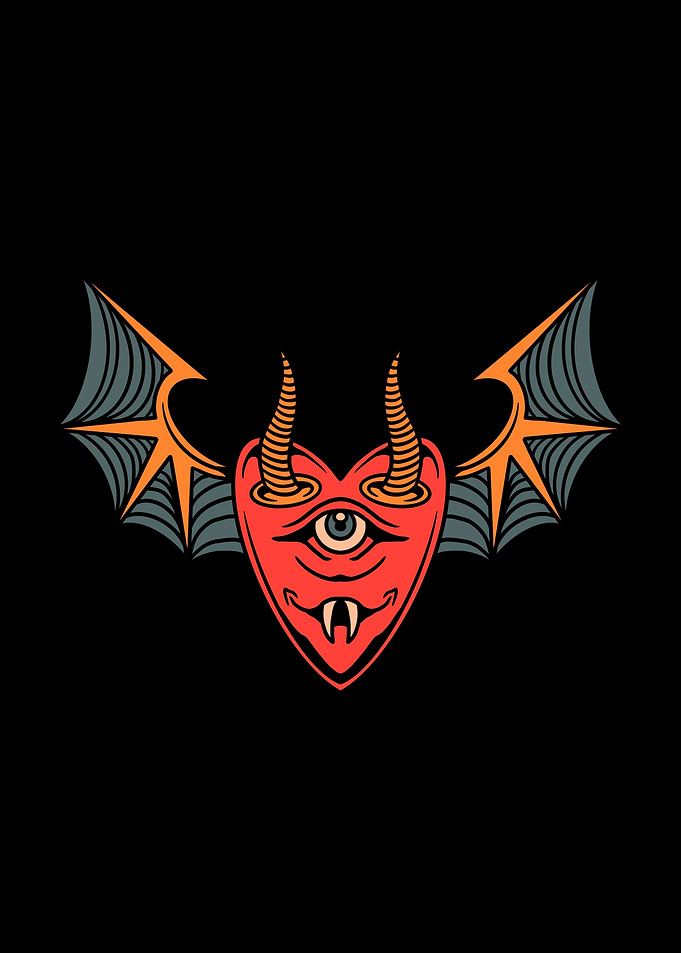 devil heart tattoo