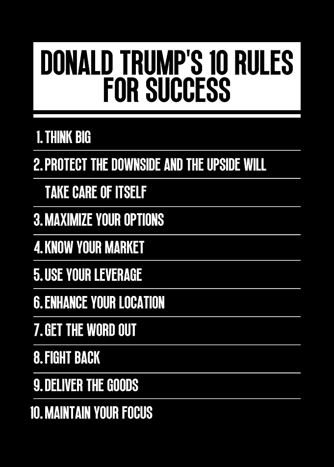 Trumps rules fo Success