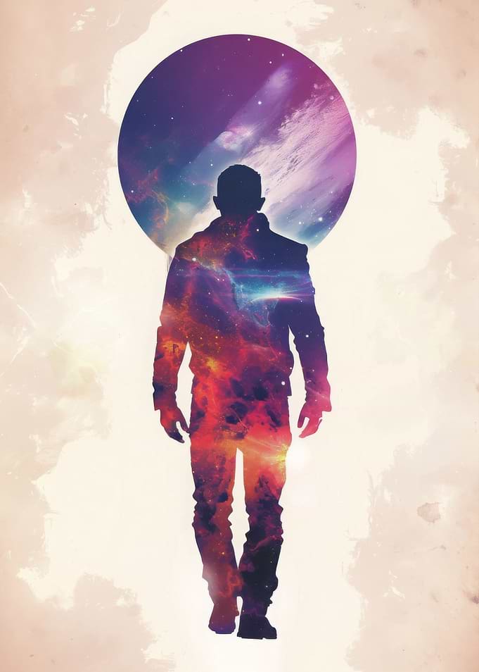 Man Galaxy Silhouette