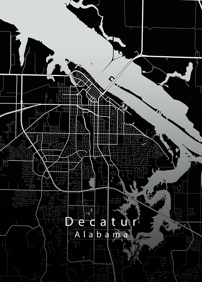 Decatur Alabama City Map