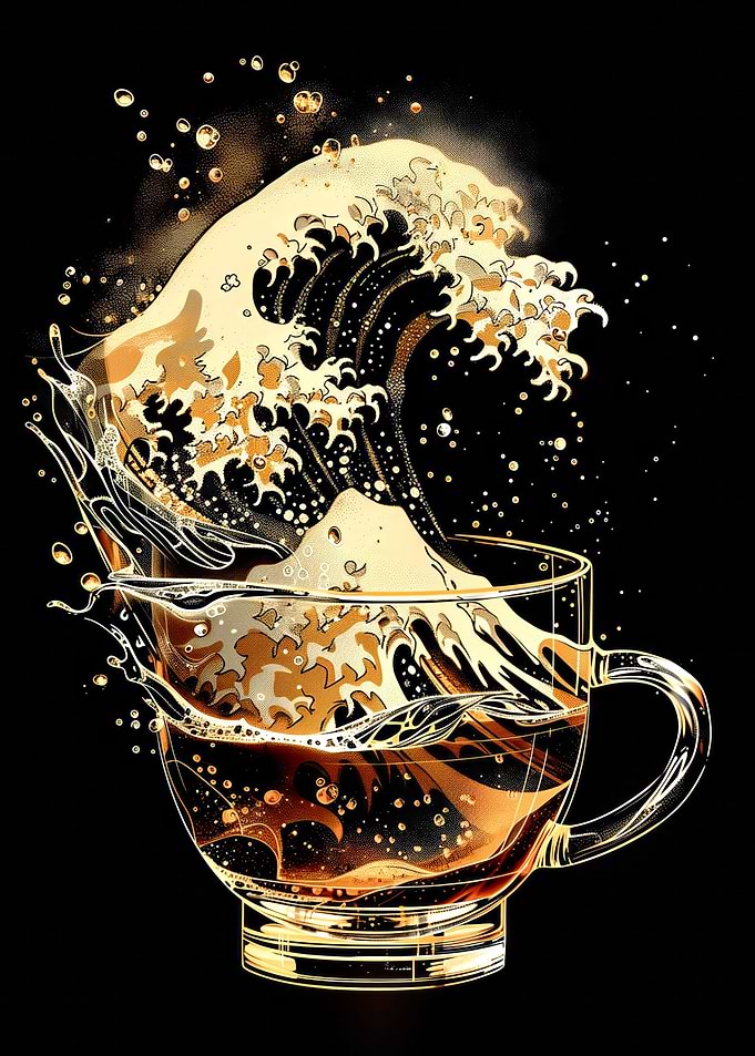 The Great Wave of Coffee