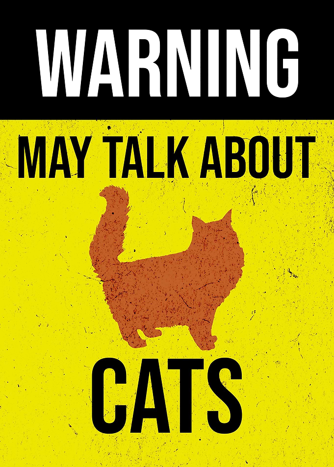WARNING CAT ORANGE