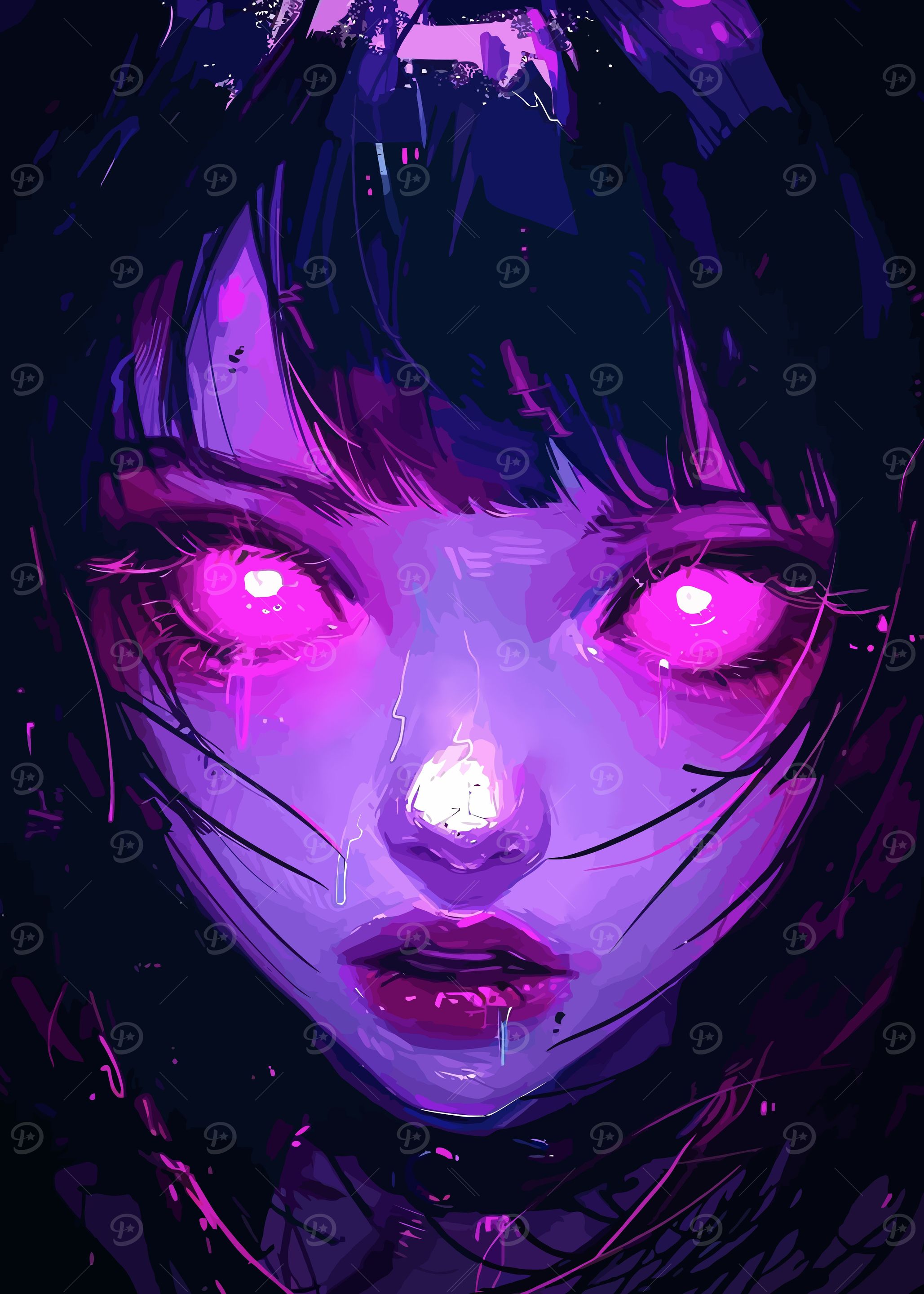 Neon Anime Girl