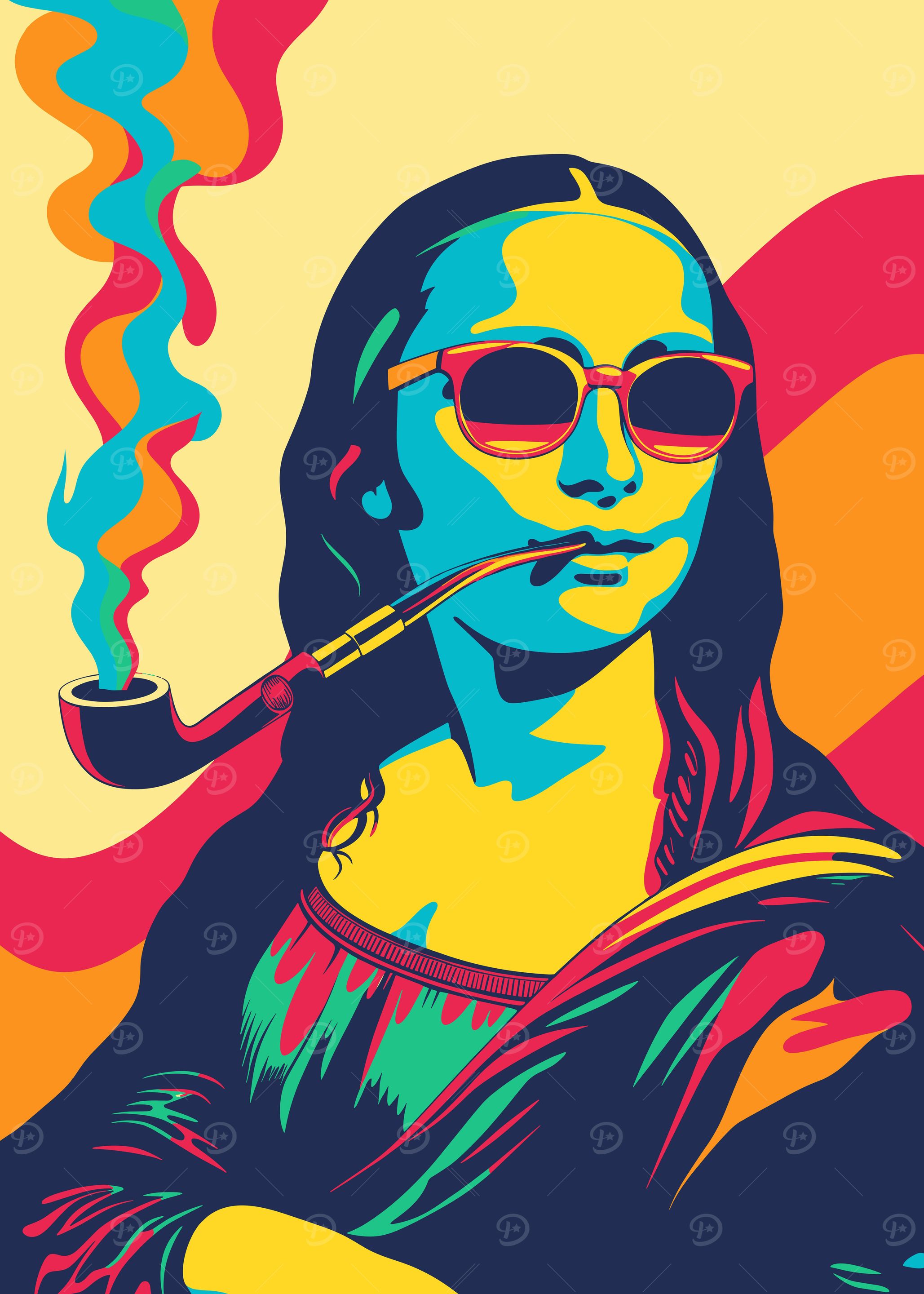 Mona Lisa Retro Poster Art