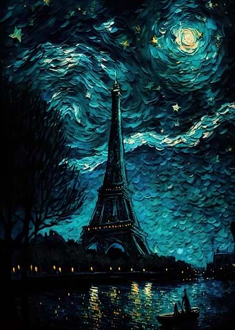 Eiffel Tower Pari Van Gogh