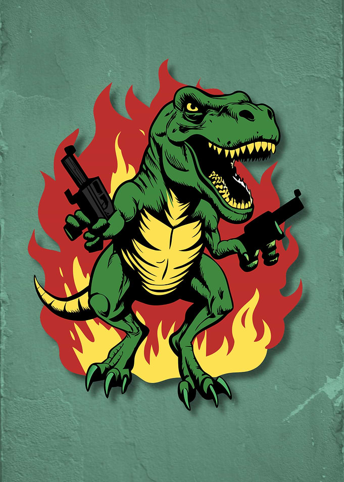 Mad T Rex On Fire