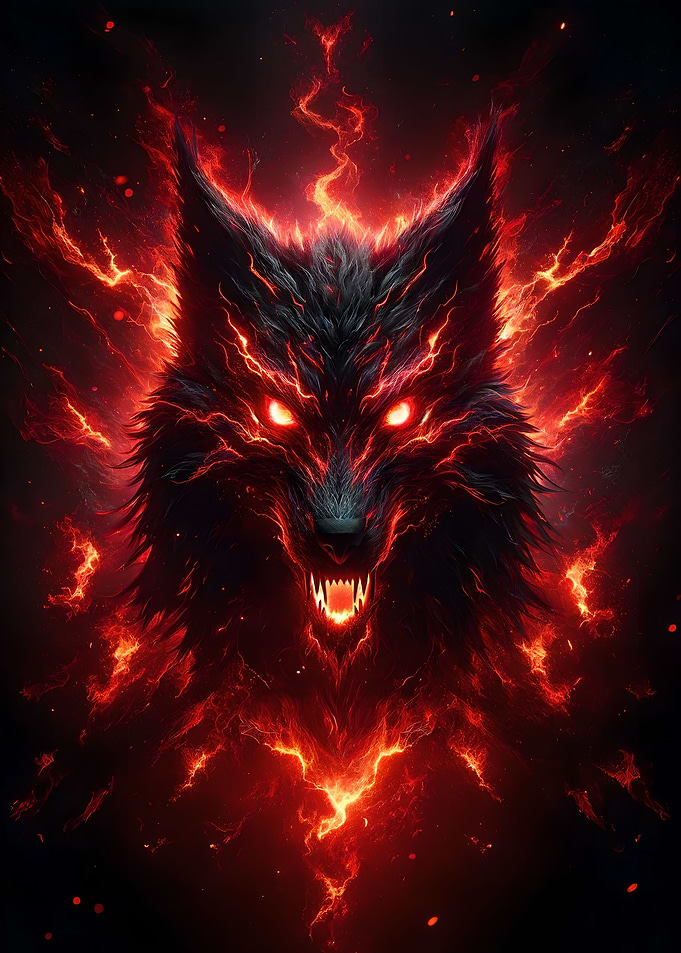 Raging wolf